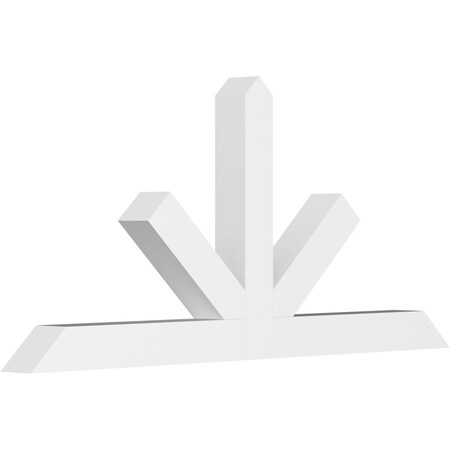 Ekena Millwork Saratoga Architectural Grade PVC Gable Bracket, 60"W x 27 1/2"H x 4"D x 4"F, 11/12 Pitch GBP060X28X0404SAR00
